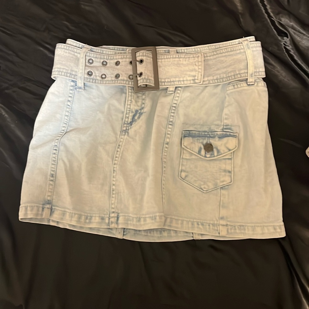 Denim mini skirt/skirt